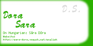 dora sara business card